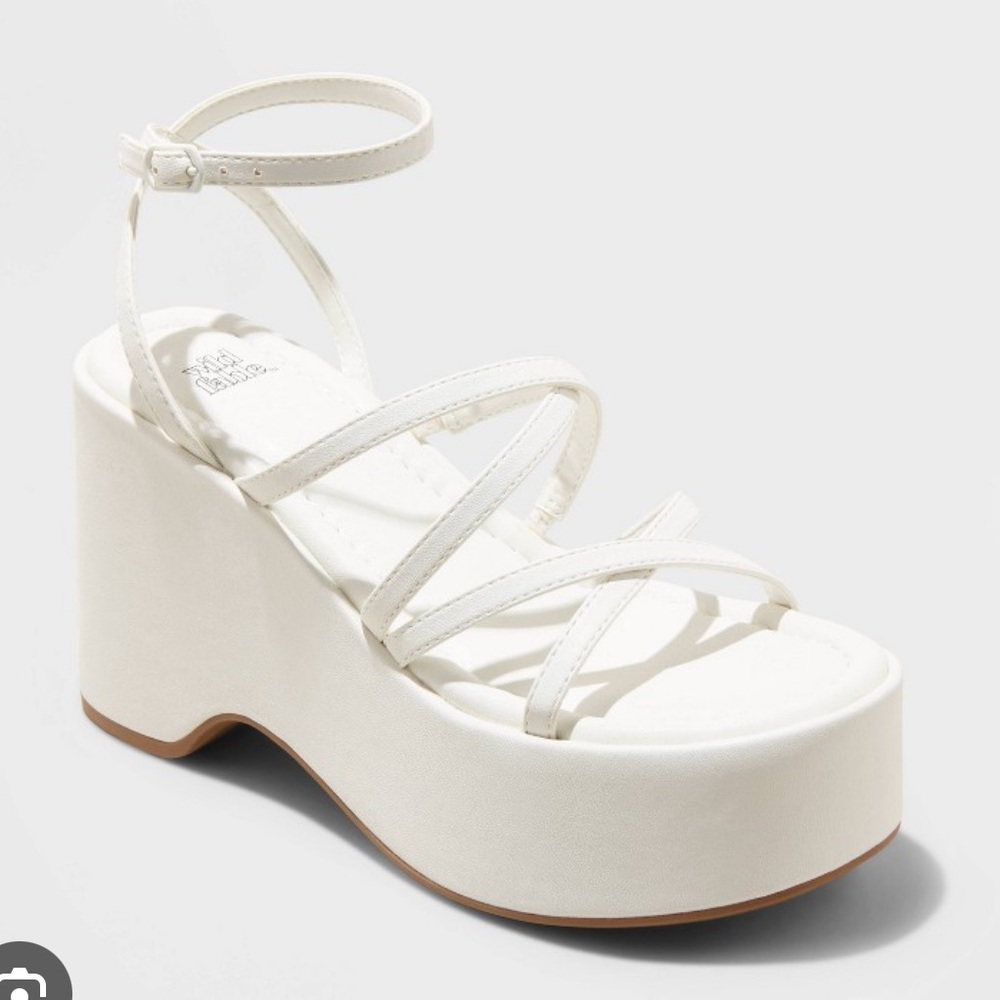Wild Fable Liza White Platform Wedge Heels